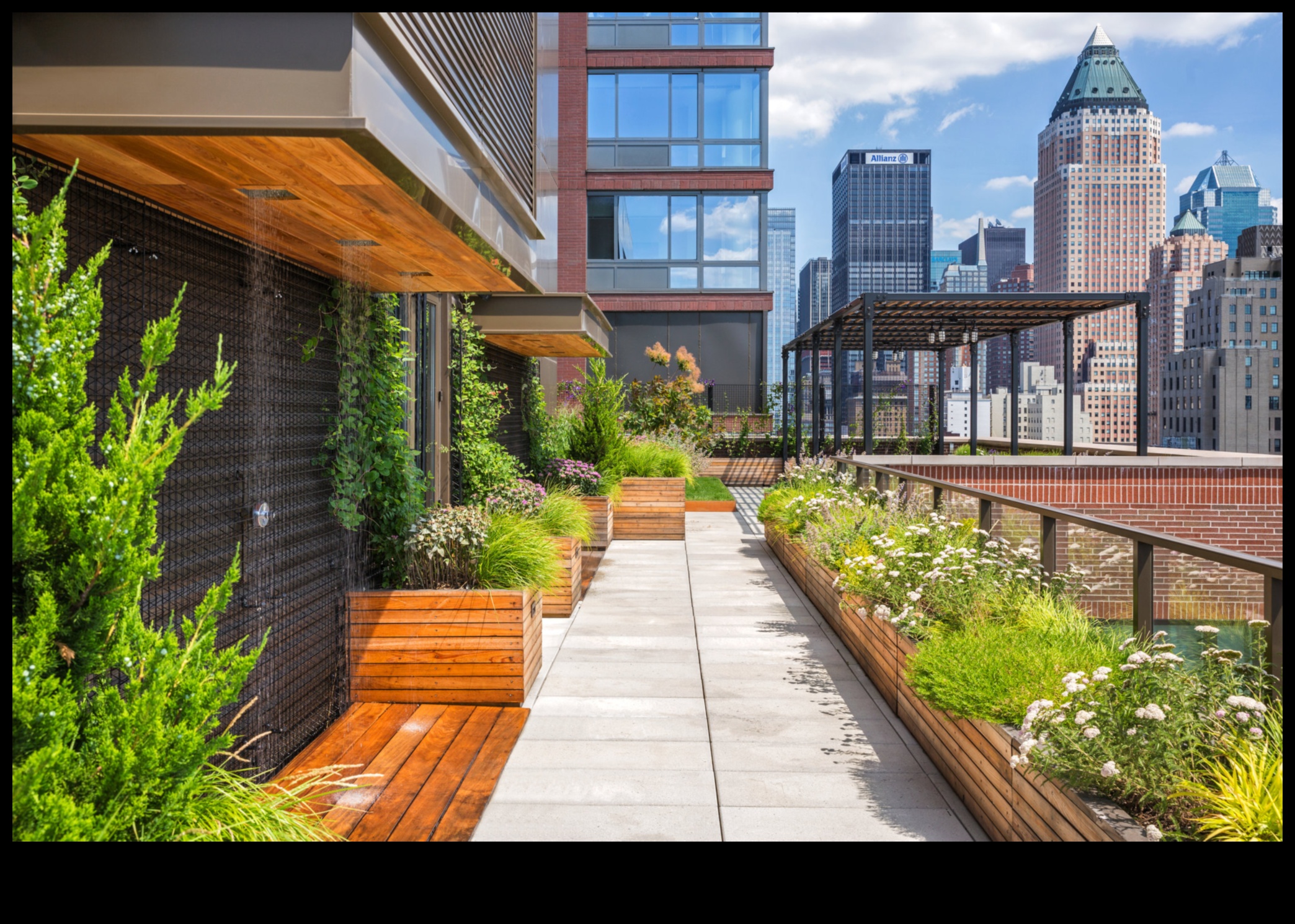 Πώς συμβάλλουν τα τοπία στην οπτική ελκυστικότητα των αστικών κήπων στις ταράτσες;